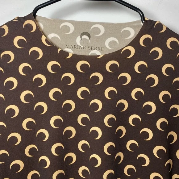 Marine Serre Brown and Cream Long Sleeve Top - Picture 5 of 11